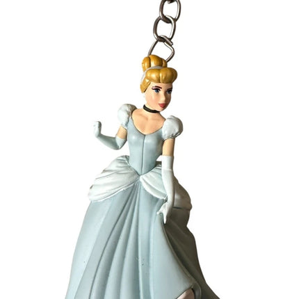 Disney Official Princess Cinderella Figure Figurine key chain keyring Blue Gown