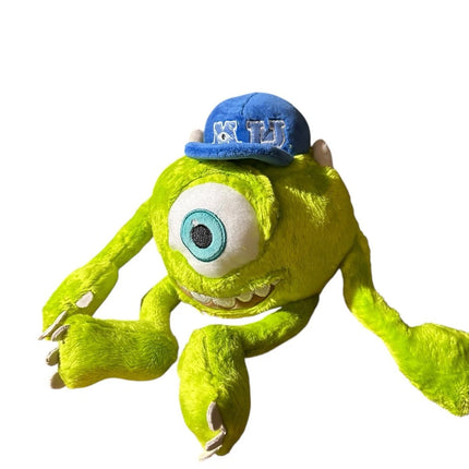 Disney Monster University Mike Wazowski 9" plush toy with Blue hat MU logo NEW