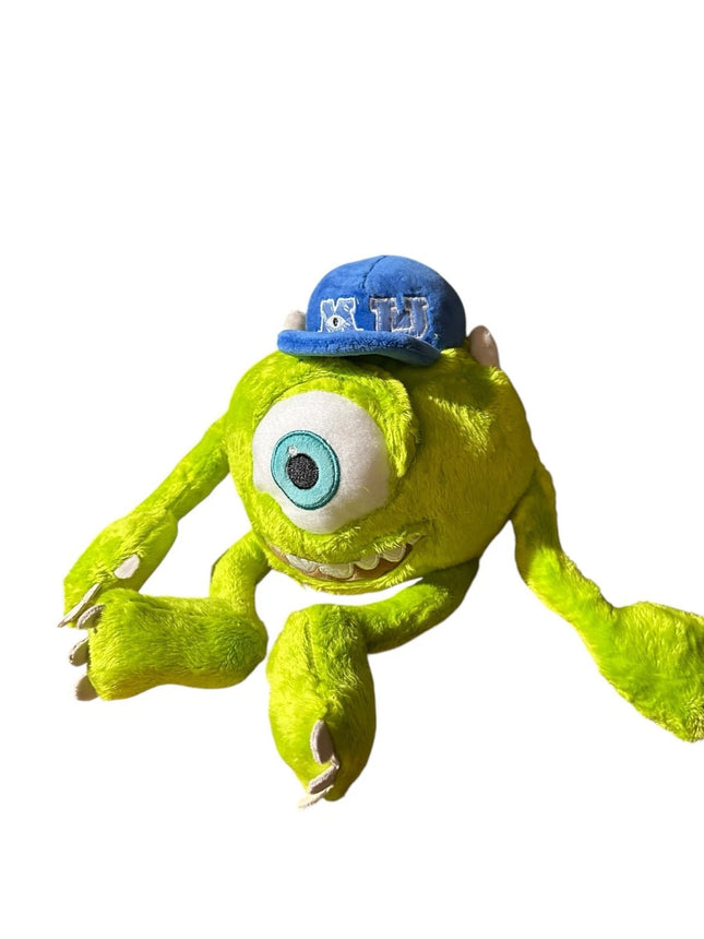 Disney Monster University Mike Wazowski 9" plush toy with Blue hat MU logo NEW