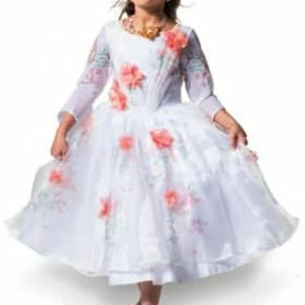 Belle Deluxe Live White Celebration Costume Dress Kids Beauty and Beast 4 YEARS