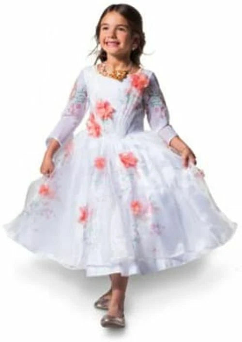 Belle Deluxe Live White Celebration Costume Dress Kids Beauty and Beast 4 YEARS