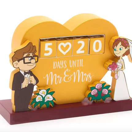 Disney Store Up Wedding Countdown Carl and Ellie Days until Mr & Mrs