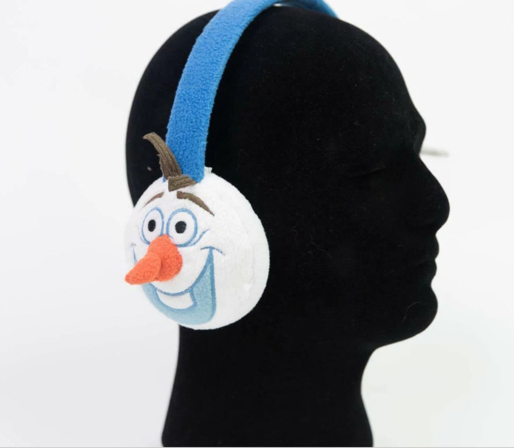 DISNEY KIDS BLUE WHITE GREY FROZEN OLAF AND SVEN WINTER WARM EAR MUFF'S NEW