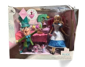 Disney Official Alice in wonderland tea play set toy mad hatter new damaged box