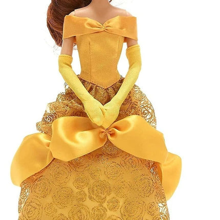 Disney Beauty & The Beast Belle Gold Dress 28cm Classic Doll Figure & Pendant