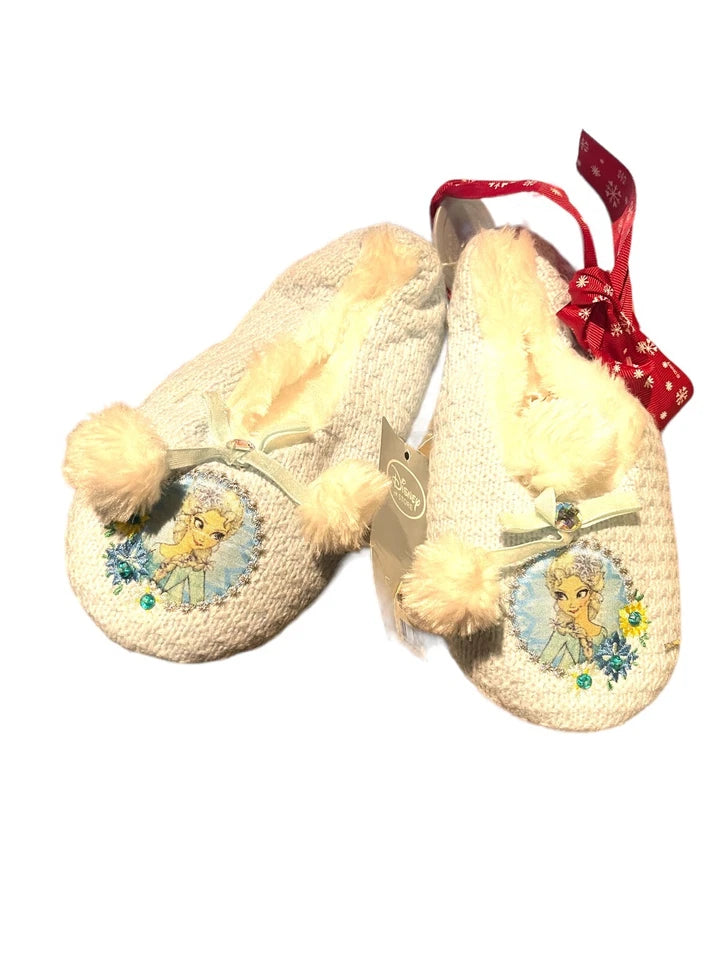Disney Authentic Frozen Elsa Anna Warm Winter Indoor Slipper Shoes UK Kids 9-10