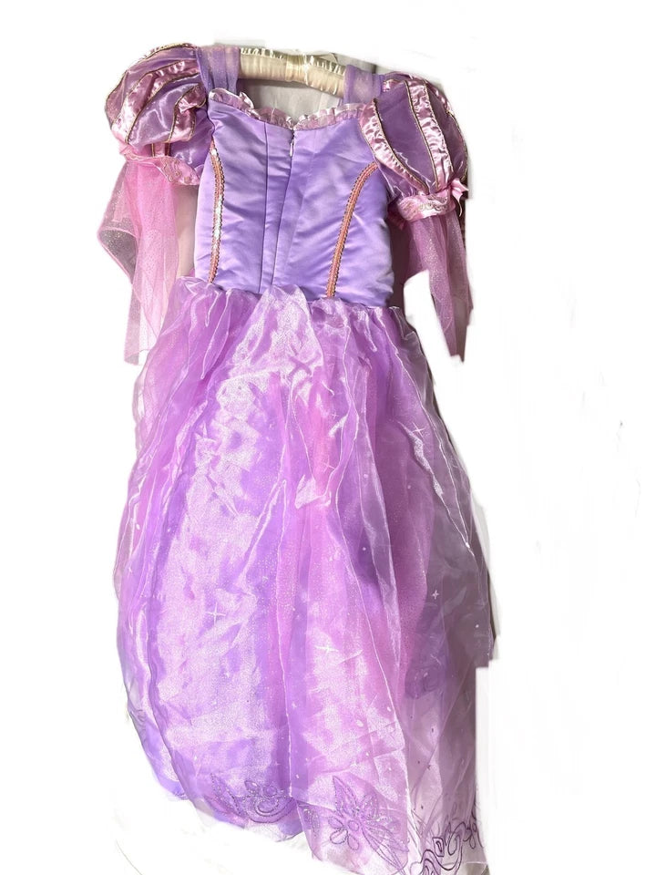 Disney Store Deluxe Tangled Rapunzel costume Dress UK 11/12 kids Girls NEW Tag