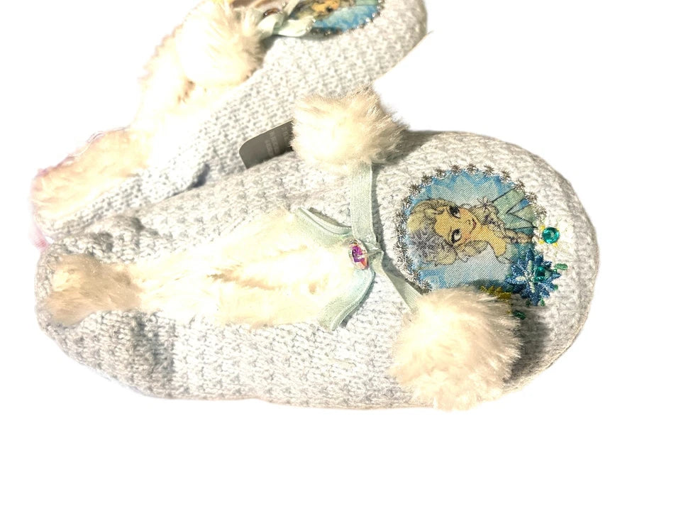Disney Authentic Frozen Elsa Anna Warm Winter Indoor Slipper Shoes UK Kids 9-10