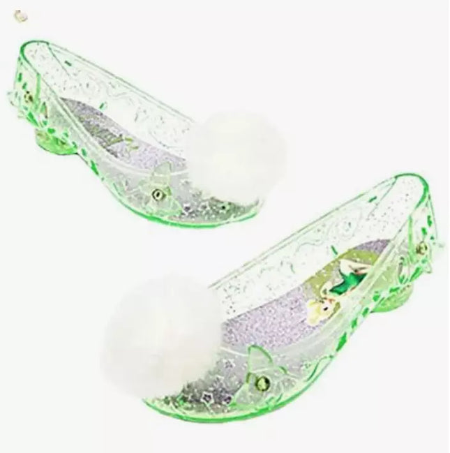Disney Official Tinker Bell Fairy Costume Shoes for Girls Kids UK 13/1 EU 32/33