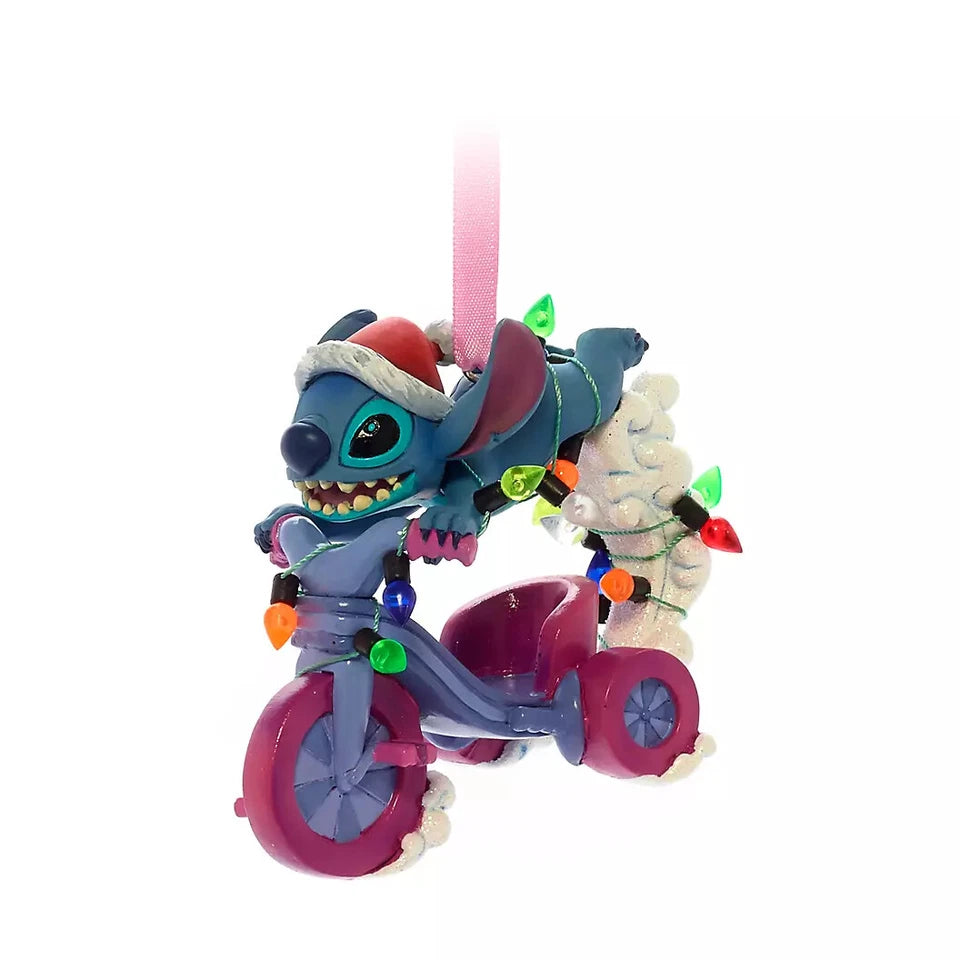 Disney store Lilo & Stitch, Stitch santa hat Festive Hanging Ornament NEW
