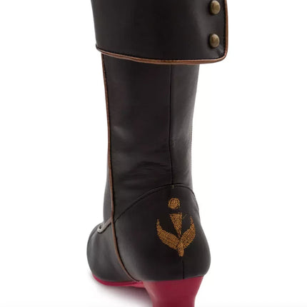 Disney Store official Frozen Anna Boots Black Gold Costume shoes Girls Kids NEW