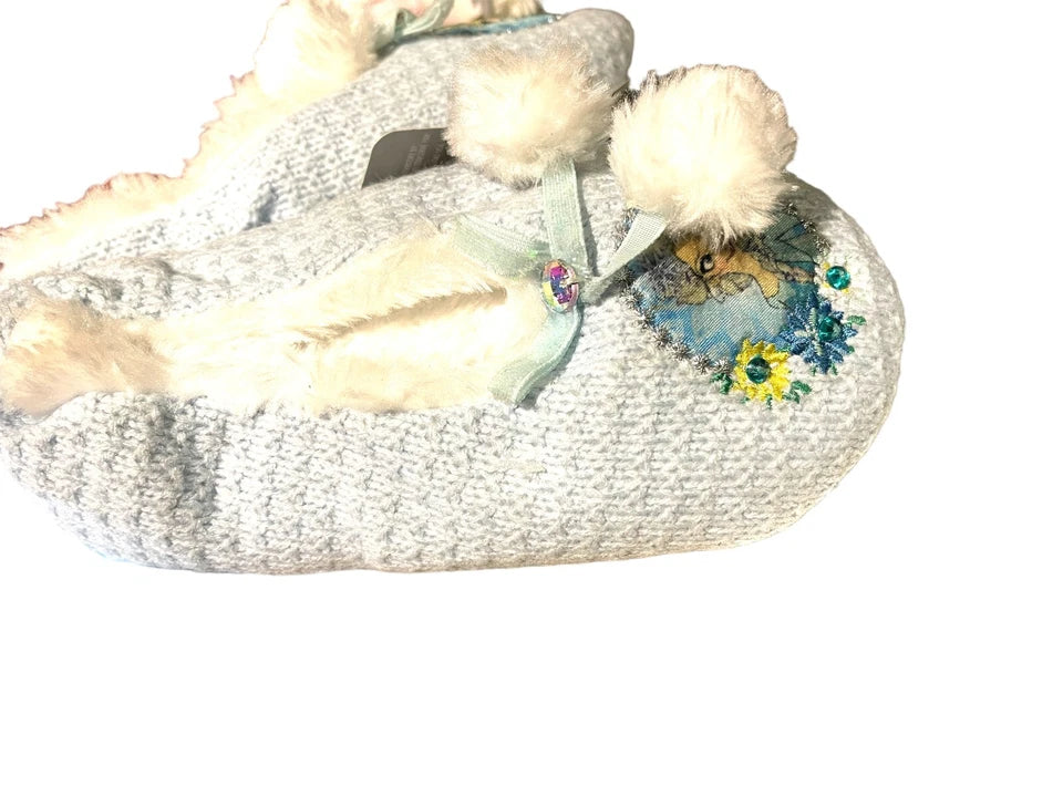 Disney Authentic Frozen Elsa Anna Warm Winter Indoor Slipper Shoes UK Kids 9-10