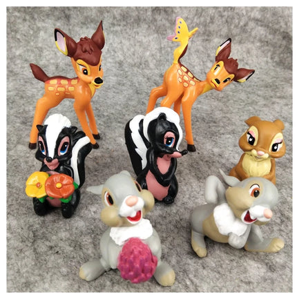 Disney Bambi w butterfly Thumper Miss Bunny Flower pvc figurine cake topper