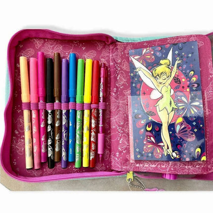 Disney Tinker Bell fairy zip up pencil stationery colour artwork case school