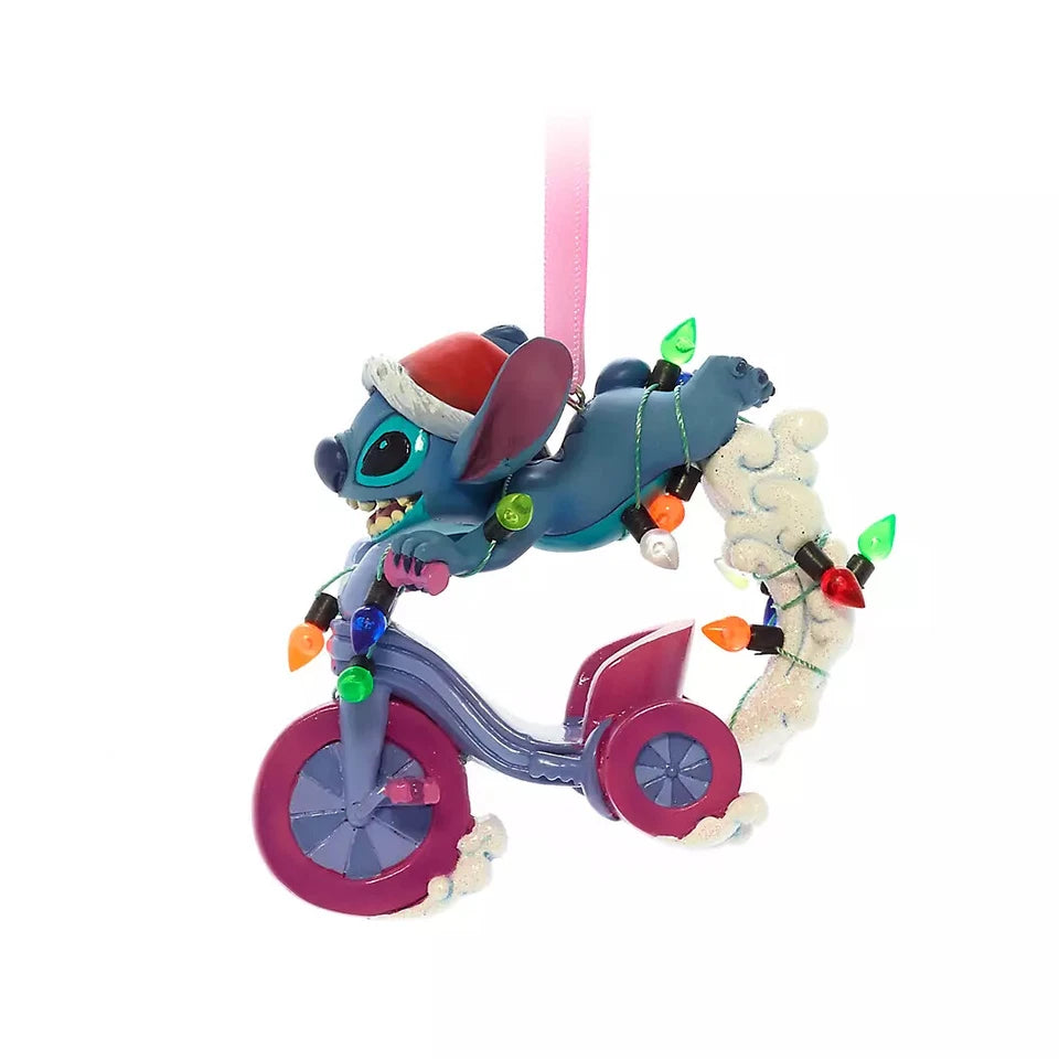 Disney store Lilo & Stitch, Stitch santa hat Festive Hanging Ornament NEW
