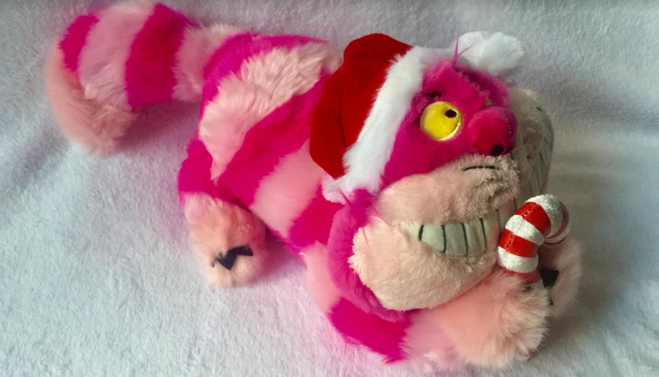 Disney Store Original Cheshire Cat Plush Soft Christmas Alice in Wonderland 15''