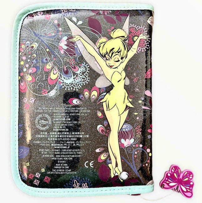 Disney Tinker Bell fairy zip up pencil stationery colour artwork case school