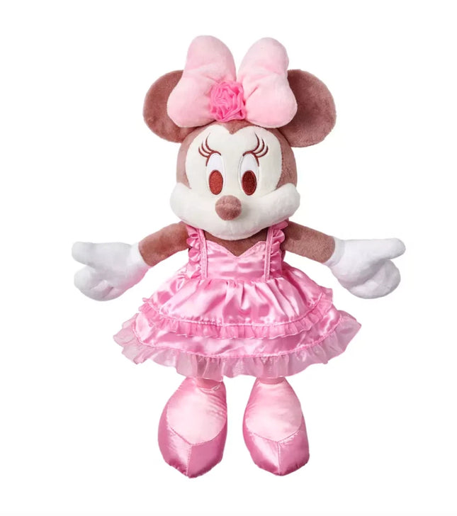 Disney Store Original Medium plush vVALENTINE Pink Minnie Mouse NEW TAG 28cm