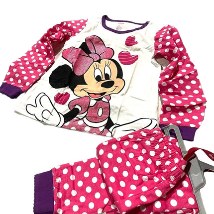 Disney Store Minnie Mouse PJ Pyjamas nightwear Gift Set Girls Pink Dots BNWT