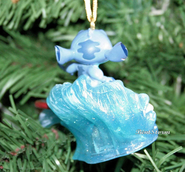 Disney Lilo and Stitch Surfer Stitch Alien Christmas Tree Ornament PVC Holiday
