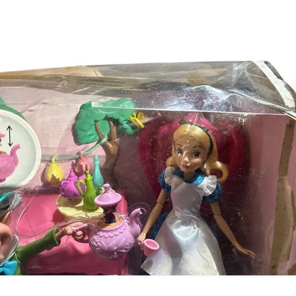Disney Official Alice in wonderland tea play set toy mad hatter new damaged box