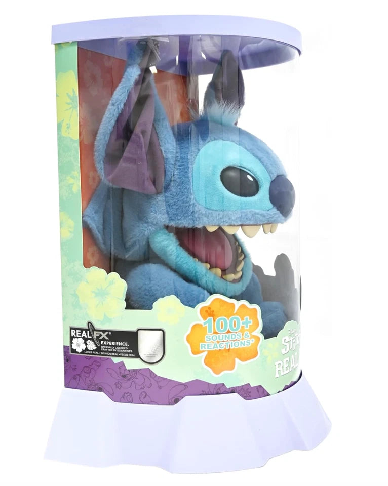 Real FX Disney Stitch Puppet 18''inch Interactive Plush Toy Sounds Realistic