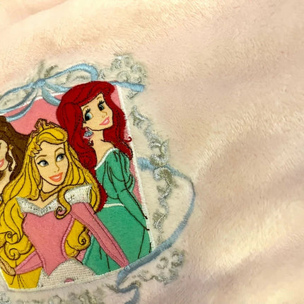 Disney Store Official Princess Fleece Throw Blanket Ariel Belle Aurora graphics