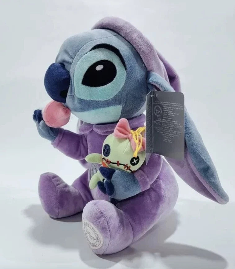 Disney Original Lilo and Stitch Stitch holding Scrump Soft Plush Doll TOY NEW