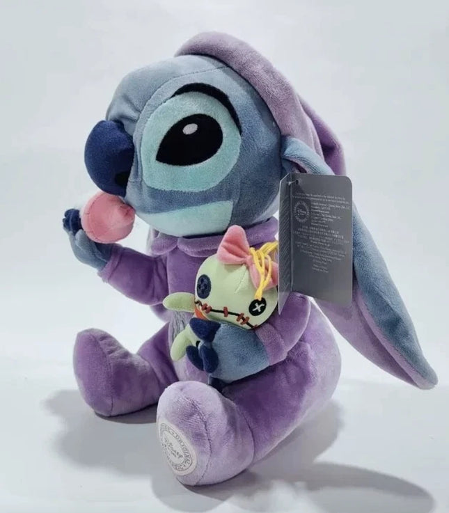 Disney Original Lilo and Stitch Stitch holding Scrump Soft Plush Doll TOY NEW