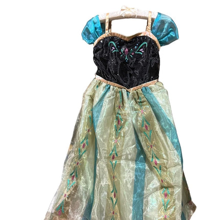 Disney Official Frozen Princess Anna Coronation Green costume dress Girls kids