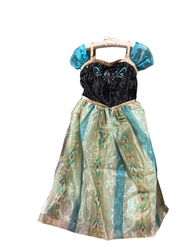 Disney Official Frozen Princess Anna Coronation Green costume dress Girls kids