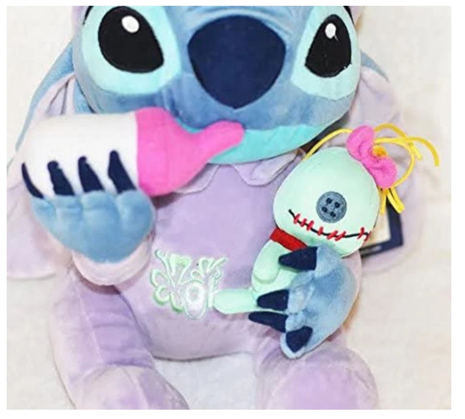 Disney Original Lilo and Stitch Stitch holding Scrump Soft Plush Doll TOY NEW
