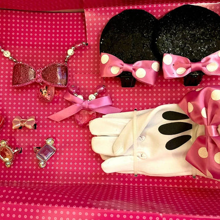 Disney Minnie Mouse costume accessories set gloves, necklace hair clips rings