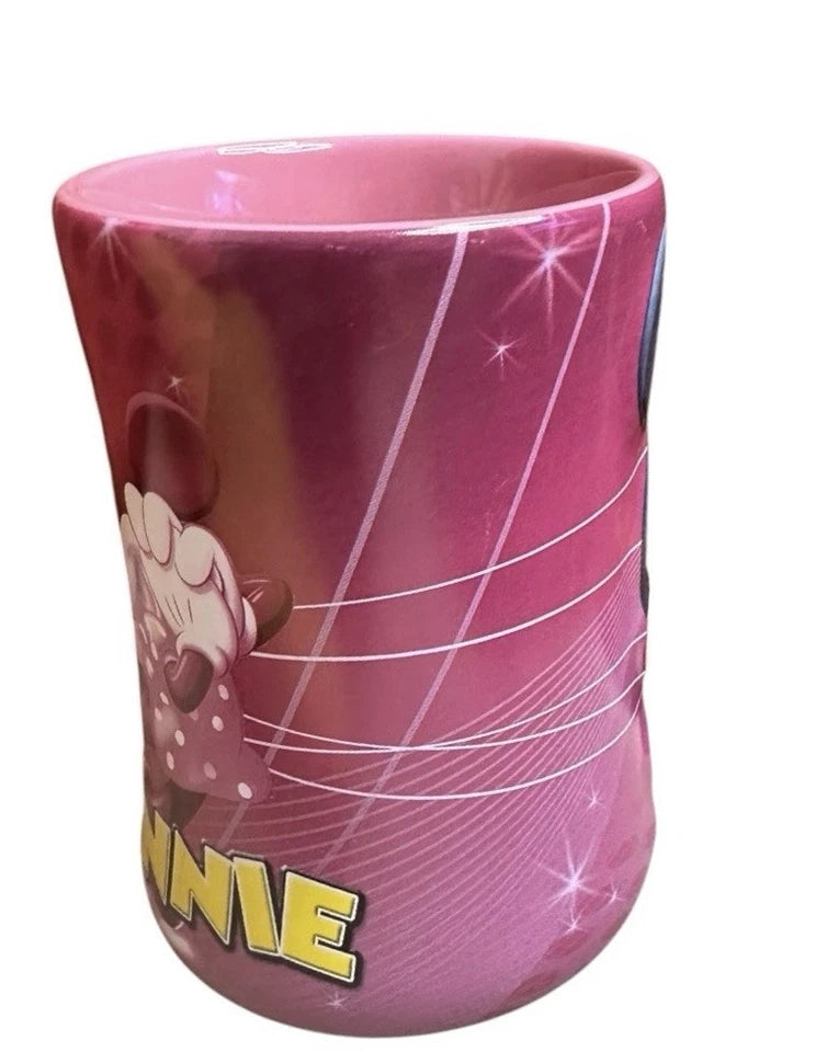 DISNEY STORE Exclusive MINNIE MOUSE Pink 3D Embossed Mug