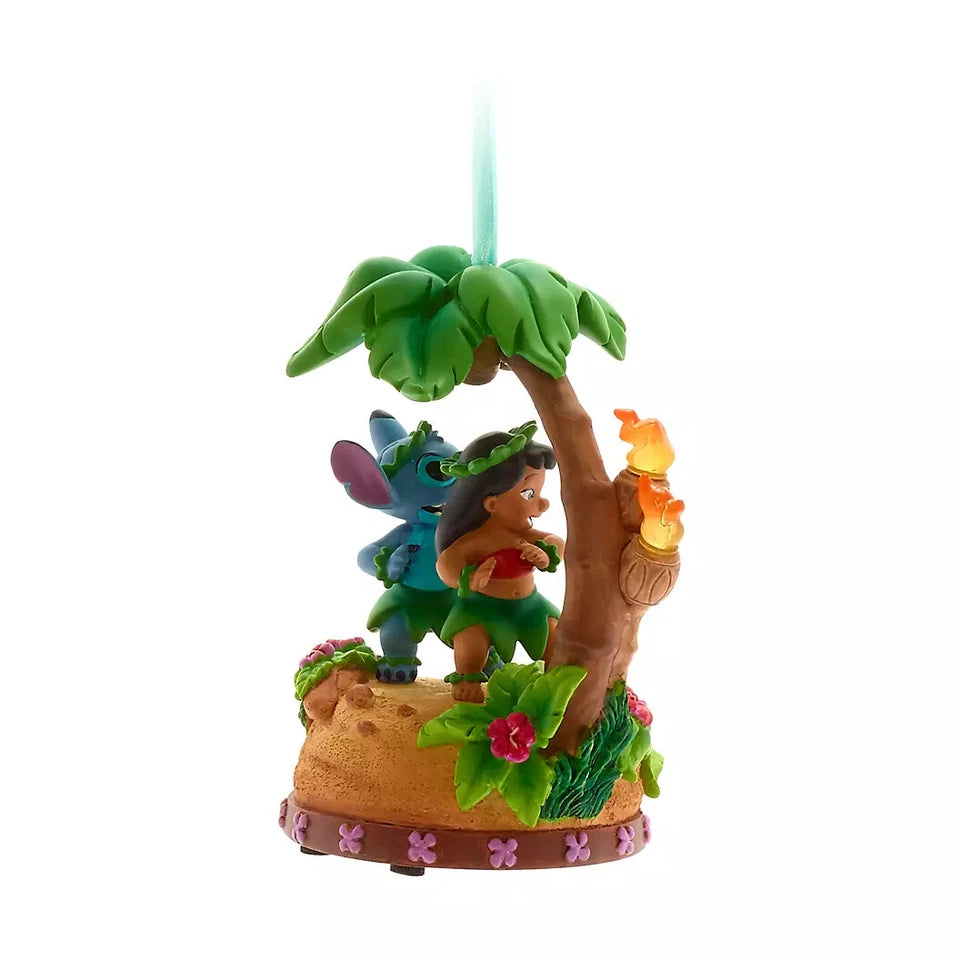 Disney Store Lilo and Stitch Singing Hanging Musical Ornament NEW