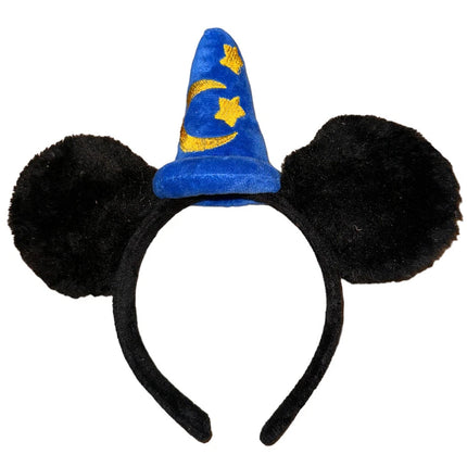 Disney Mickey Mouse Wizard & Minnie Mouse Pink Bow Headband Festive set of 2