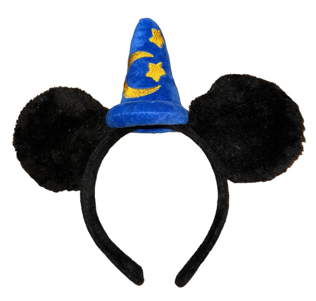 Disney Mickey Mouse Wizard & Minnie Mouse Pink Bow Headband Festive set of 2