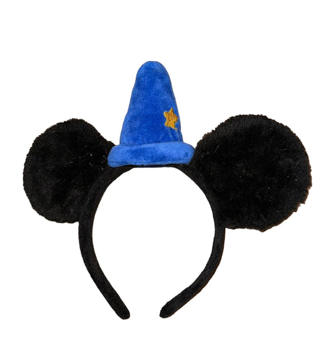 Disney Mickey Mouse Wizard & Minnie Mouse Pink Bow Headband Festive set of 2
