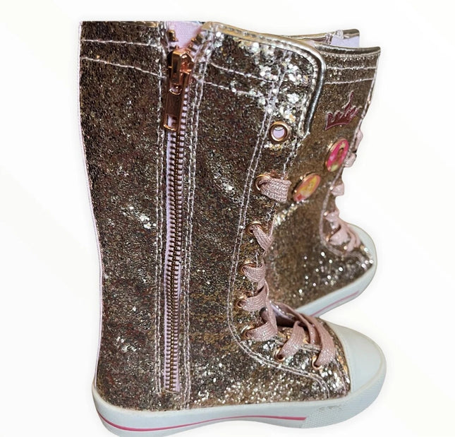 Disney Store Disney Princess Glitter Boots Trainers UK Size 10, Eu size 28 NEW