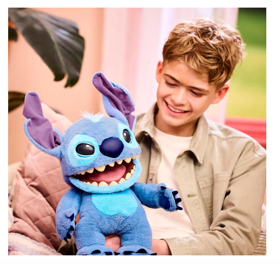 Real FX Disney Stitch Puppet 18''inch Interactive Plush Toy Sounds Realistic