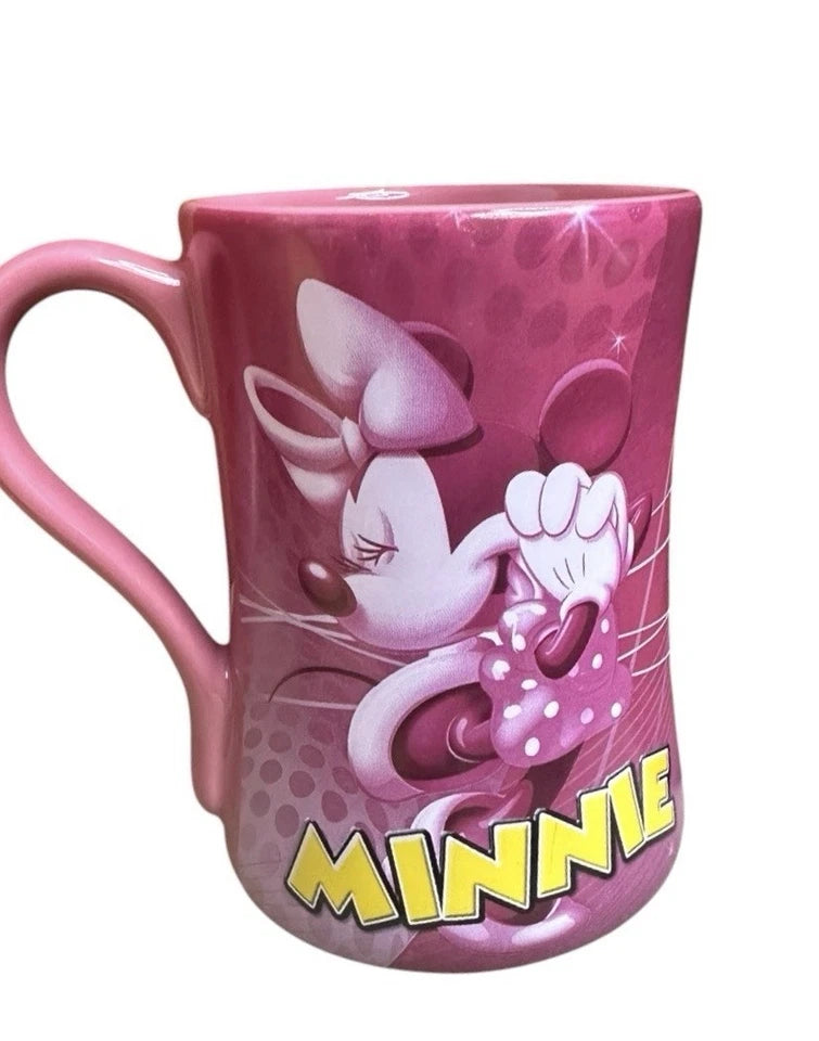DISNEY STORE Exclusive MINNIE MOUSE Pink 3D Embossed Mug