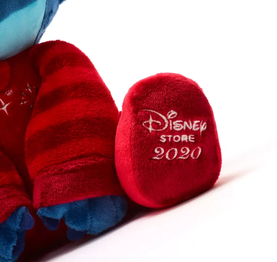 Disney Store Stitch Christmas Holiday Cheer Medium Soft Plush Doll Toy NEW