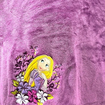Disney Store official Princess RAPUNZEL fleece blanket Throw PURPLE NEW 50"X60"