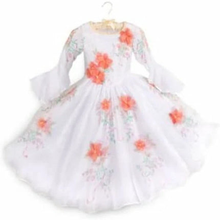 Belle Deluxe Live White Celebration Costume Dress Kids Beauty and Beast 4 YEARS