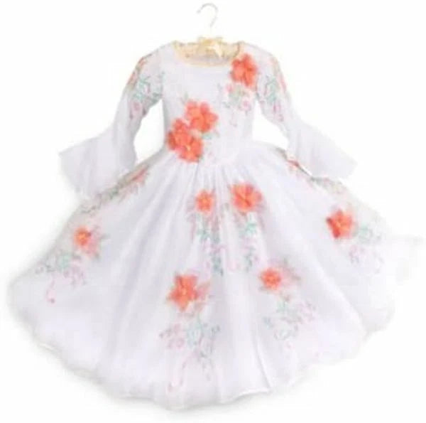 Belle Deluxe Live White Celebration Costume Dress Kids Beauty and Beast 4 YEARS