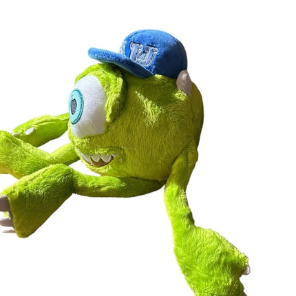Disney Monster University Mike Wazowski 9" plush toy with Blue hat MU logo NEW