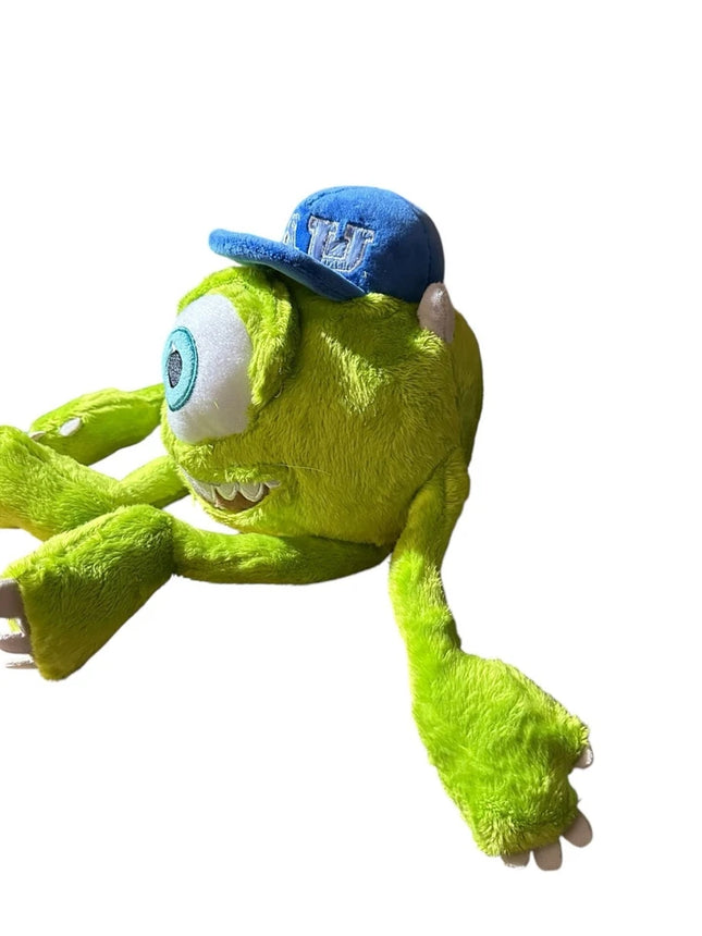 Disney Monster University Mike Wazowski 9" plush toy with Blue hat MU logo NEW