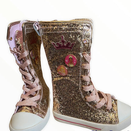Disney Store Disney Princess Glitter Boots Trainers UK Size 10, Eu size 28 NEW