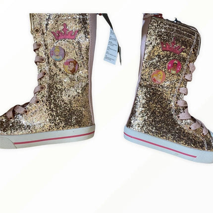 Disney Store Disney Princess Glitter Boots Trainers UK Size 10, Eu size 28 NEW
