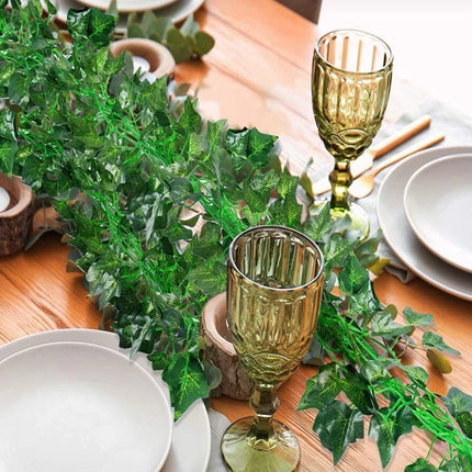 12 pcs 7FT Artificial Ivy Vine Fake Foliage Flower Hanging Leaf Garland Plant